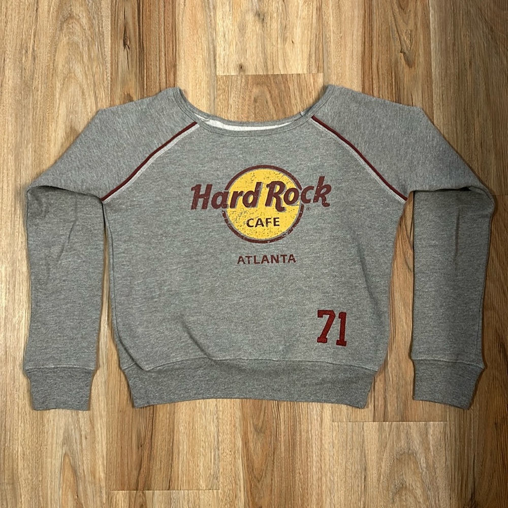 Hard Rock Cafe off the shoulder sweater